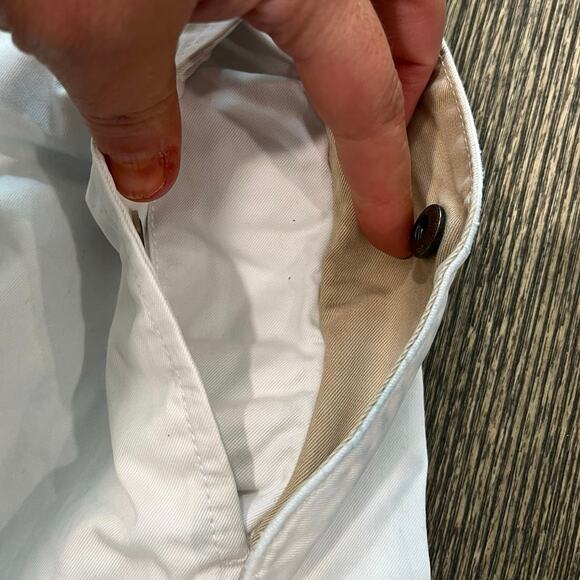 Red Label Hilfiger Denim Mens Cargo Shorts Mid Rise 100% Cotton White Size 32 - Picture 4 of 7